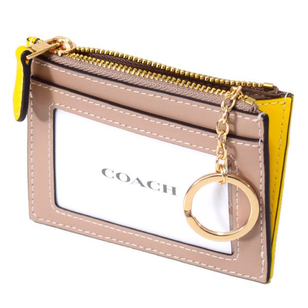 コーチ ケース COACH キャンバス レザー プレイド チェック キーリング付き ミニ スキニー IDケース カードケース ケース ブライトメイズマルチ CBL88 COACH（コーチ） コインケース キャンバス レザー プレイド チェック