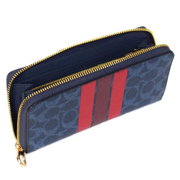 COACH（コーチ） 長財布 コーティングキャンバス レザー シグネチャー