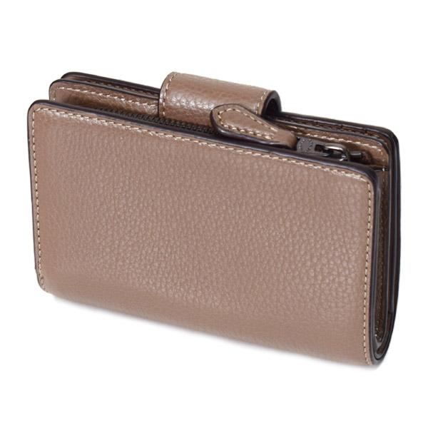 COACH（コーチ） 財布 ぺブルレザー ロゴ ミディアム コーナー ジップ