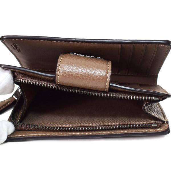COACH（コーチ） 財布 ぺブルレザー ロゴ ミディアム コーナー ジップ