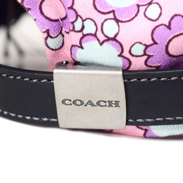 コーチ 帽子 COACH コットン シグネチャー 花柄 フラワー フローラル ロゴ キャップ ベースボール 帽子 パープル CBO67 COACH（コーチ） 帽子 コットン シグネチャー 花柄 フラワー