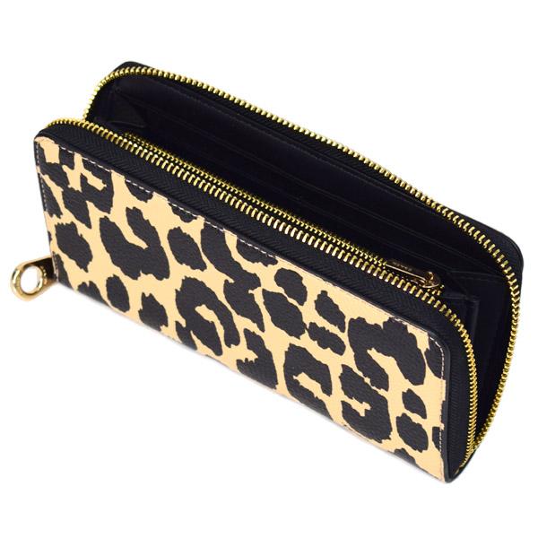 COACH（コーチ） 長財布 ぺブルレザー レオパード ヒョウ柄 アニマル