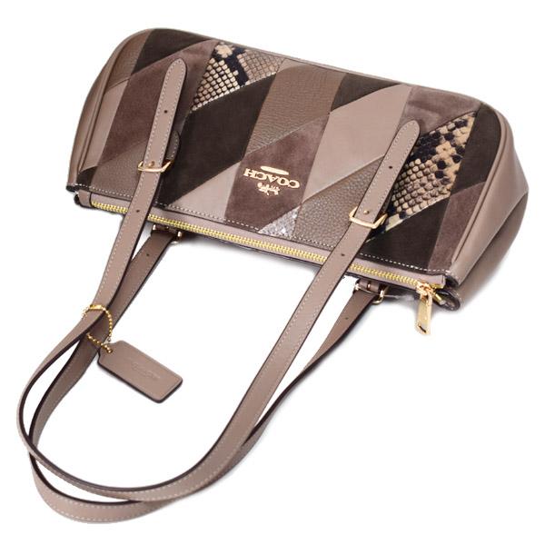 COACH（コーチ） バッグ パッチワーク スエード パイソン レザー