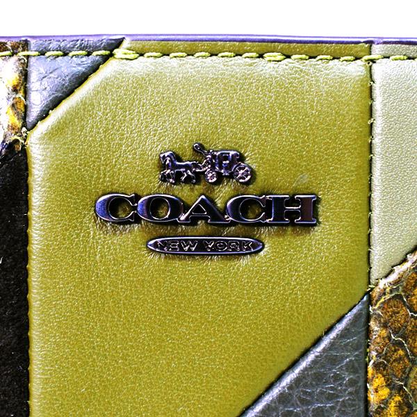 COACH（コーチ） 財布 レザー スエード パイソン スネーク パッチ