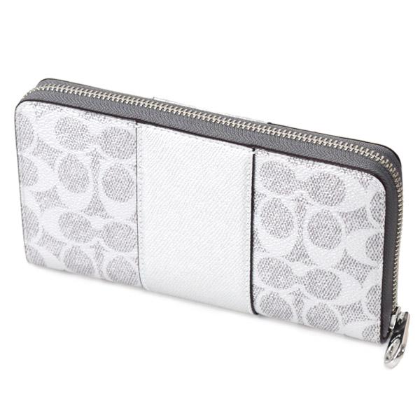 期間限定【COACH】美品★希少★ソフトウォレット　ガンメタル　プラチナ　長財布 COACH（コーチ） 長財布 コーティングキャンバス レザー シグネチャー