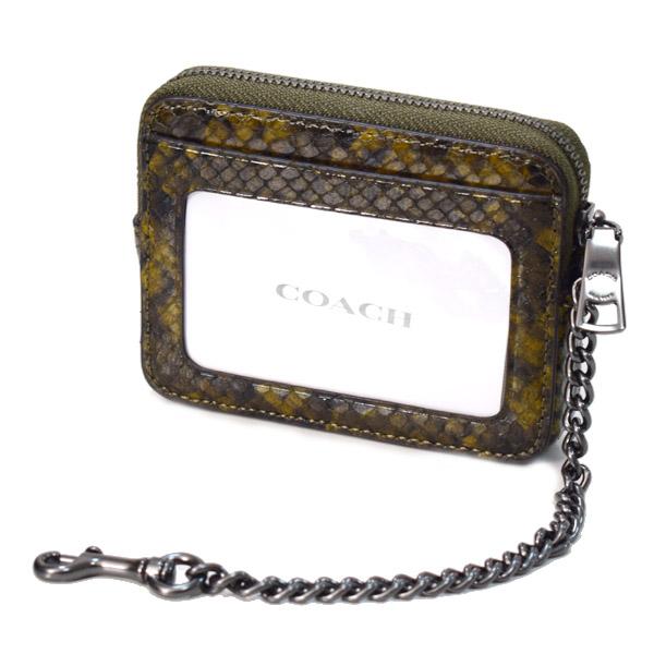 COACH（コーチ） カードケース パイソン レザー アニマル スネーク