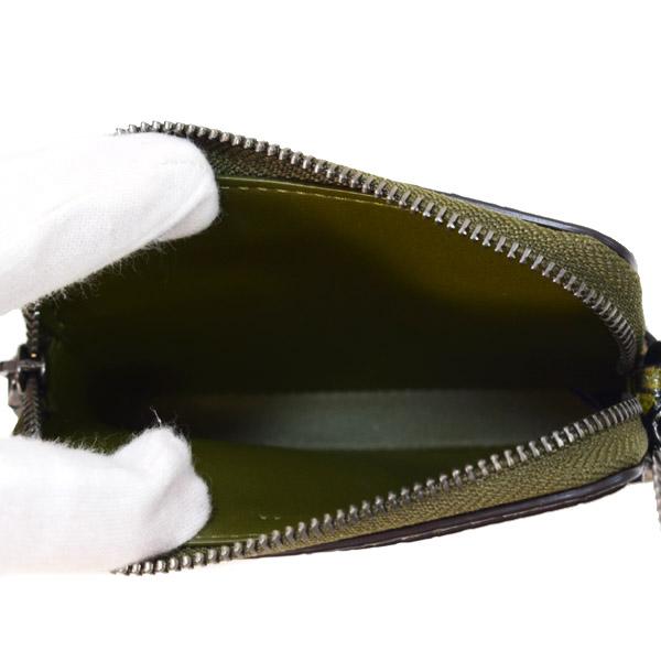 コーチ カードケース COACH パイソン レザー アニマル スネーク チェーン ロゴ ジップ カードケース カードポーチ 定期入れ 名刺入れ ケース オリーブマルチ CCO20 COACH（コーチ） カードケース パイソン レザー アニマル スネーク