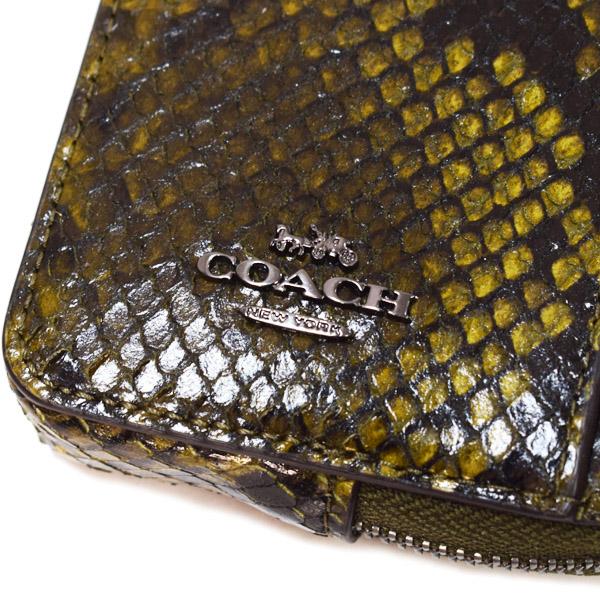COACH（コーチ） カードケース パイソン レザー アニマル スネーク