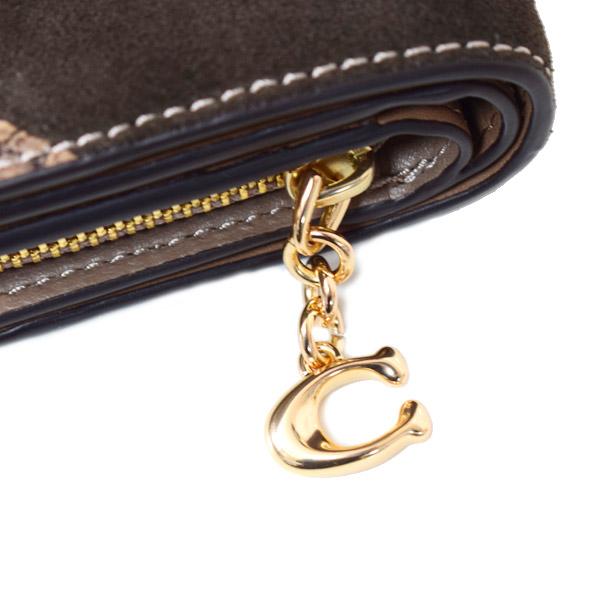 COACH（コーチ） 財布 レザー スエード パイソン スネーク パッチ