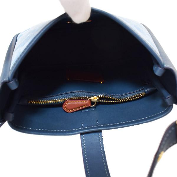 COACH（コーチ） バッグ デニム レザー シグネチャー ハドリー ターン