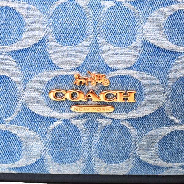 COACH（コーチ） バッグ デニム レザー シグネチャー ハドリー ターン