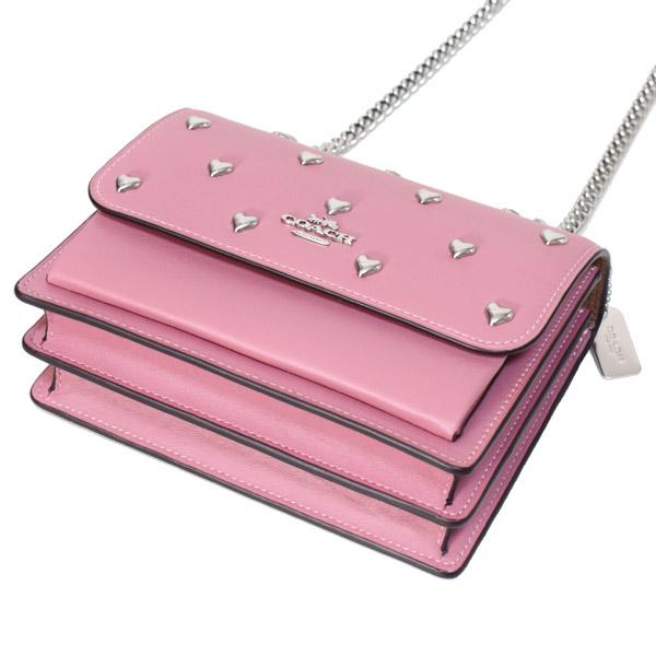 COACH（コーチ） バッグ レザー スタッズ ハート リベット ロゴ ミニ