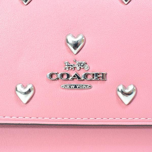 COACH（コーチ） バッグ レザー スタッズ ハート リベット ロゴ ミニ