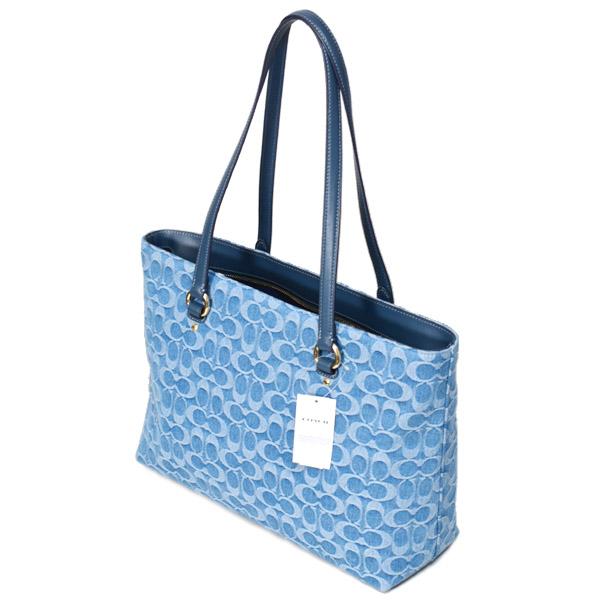 COACH（コーチ） バッグ デニム レザー シグネチャー ステーション
