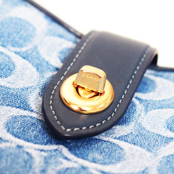 COACH（コーチ） バッグ デニム レザー シグネチャー ハドリー