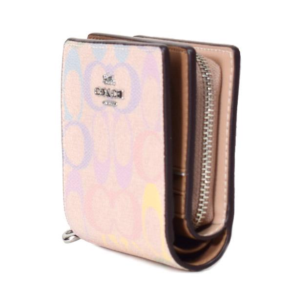 極美品　コーチ　財布　小銭入れ　カードケース　レインボー　PVCレザー　茶色 COACH（コーチ） 国内発送 財布 レディース 折り財布 レインボー