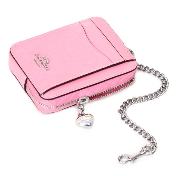 COACH（コーチ） コインケース パテントレザー シグネチャー 型押し