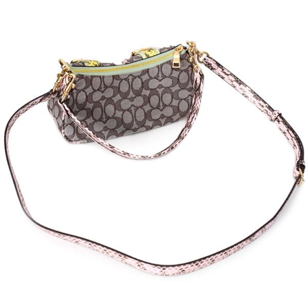 COACH（コーチ） バッグ パイソン ジャガード レザー シグネチャー