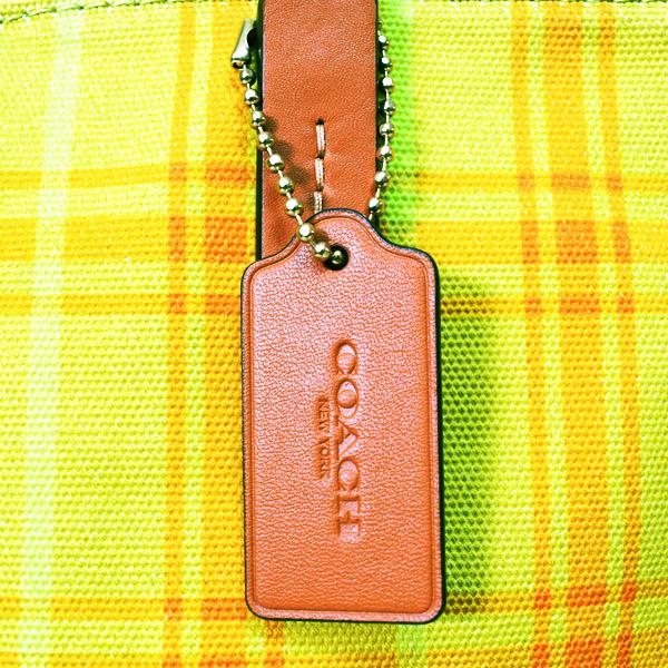 COACH（コーチ） バッグ キャンバス レザー トート チェック柄