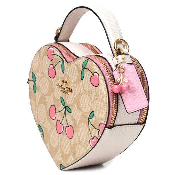 コーチ CE653 ショルダーバッグ ハンド 2WAY ロゴ さくらんぼ柄 COACH（コーチ） バッグ コーティングキャンバス レザー シグネチャー