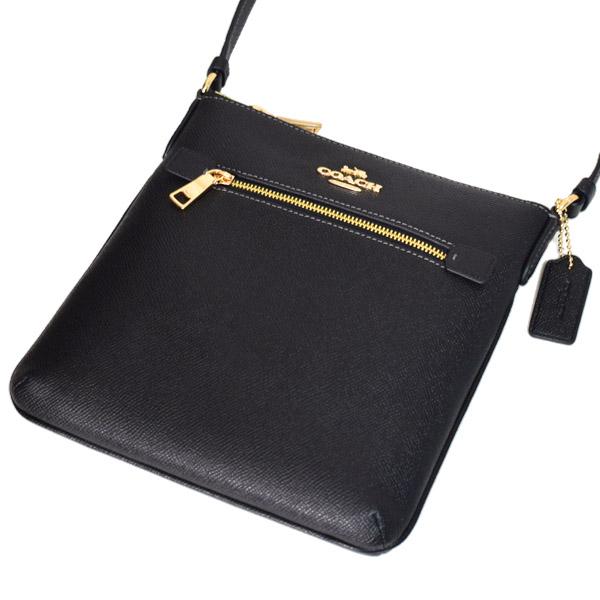 コーチ バッグ COACH クロスグレインレザー ミニ ローワン ファイル バッグ クロスボディ 斜めがけ ショルダーバッグ ブラック CE871