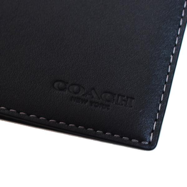 COACH（コーチ） メンズ 財布 デニム レザー シグネチャー コンパクト