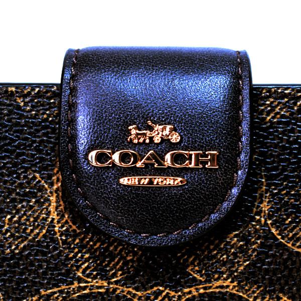 COACHコーチ シグネチャー コーテッド キャンバス ミディアム 二つ折り財布 COACH（コーチ） 財布 コーティングキャンバス レザー シグネチャー