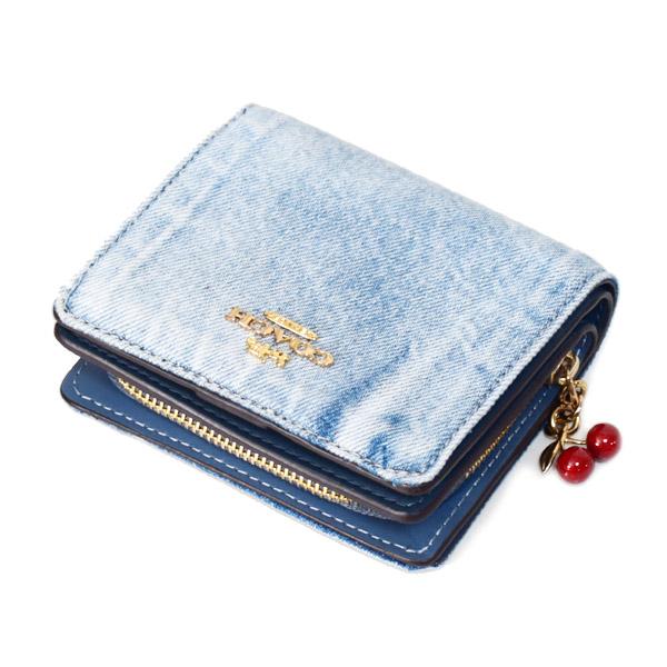 COACH（コーチ） 財布 デニム さくらんぼ レザー ロゴ チャーム