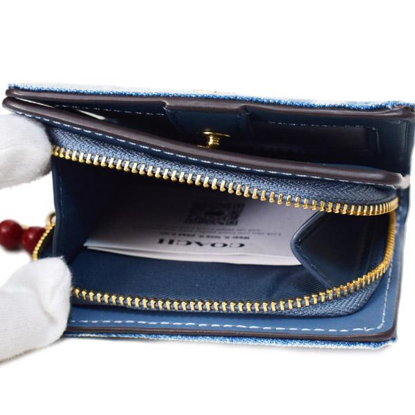 COACH（コーチ） 財布 デニム さくらんぼ レザー ロゴ チャーム