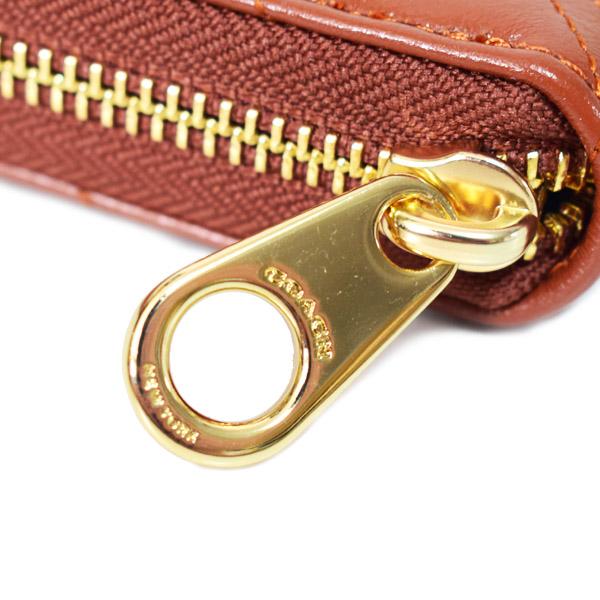 COACH（コーチ） 長財布 キルティング シャイニー スムースレザー ロゴ
