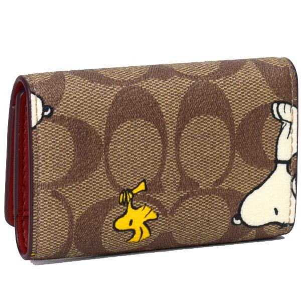 COACH コーチ キーケース スヌーピー ピーナッツ コラボ ウッド COACH コーチ キーケース スヌーピー ピーナッツ コラボ ウッド