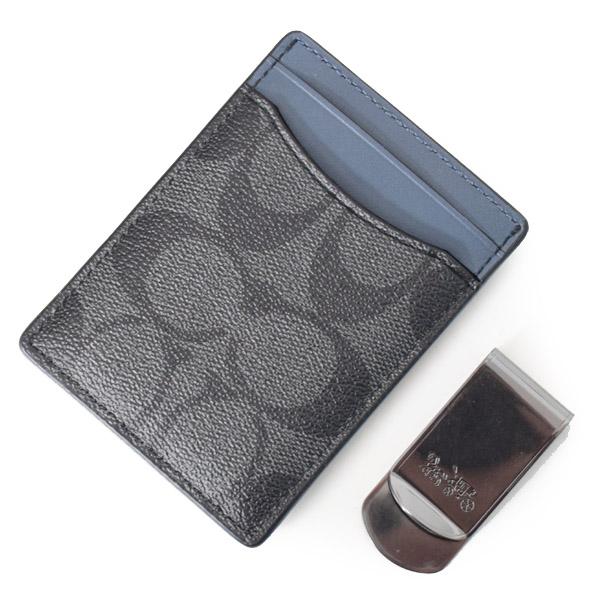 COACH（コーチ） カードケース メンズ コーティングキャンバス レザー