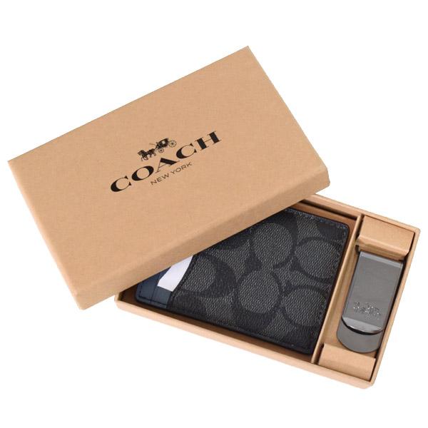 COACH（コーチ） カードケース メンズ コーティングキャンバス レザー