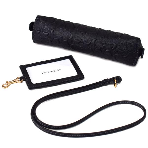 COACH（コーチ） ペンケース エンボスレザー シグネチャー 型押し ペン