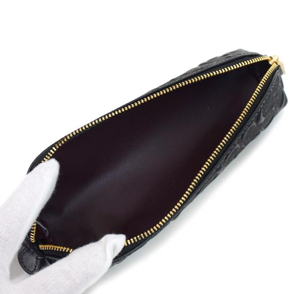コーチ バッグ COACH エンボスレザー シグネチャー 型押し ペンケース ID カードケース ランヤード 専用BOX付 2点セット ブラック CF467 COACH（コーチ） ペンケース エンボスレザー シグネチャー 型押し ペン
