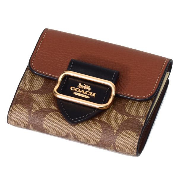 コーチ 財布 COACH コーティングキャンバス レザー シグネチャー スモール モーガン ウォレット 二つ折り財布 カーキマルチ CF472 COACH（コーチ） 財布 コーティングキャンバス レザー シグネチャー