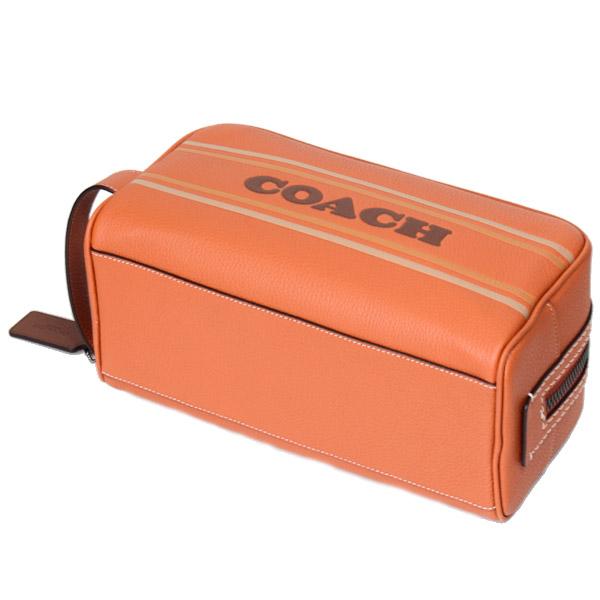 コーチ メンズ バッグ COACH ぺブルレザー ストライプ ロゴ トラベル キット ラージ セカンド クラッチバッグ キャニオンマルチ CH077｜pike-st｜03