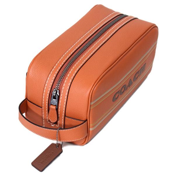 COACH コーチ メンズ バッグ ぺブルレザー ストライプ ロゴ