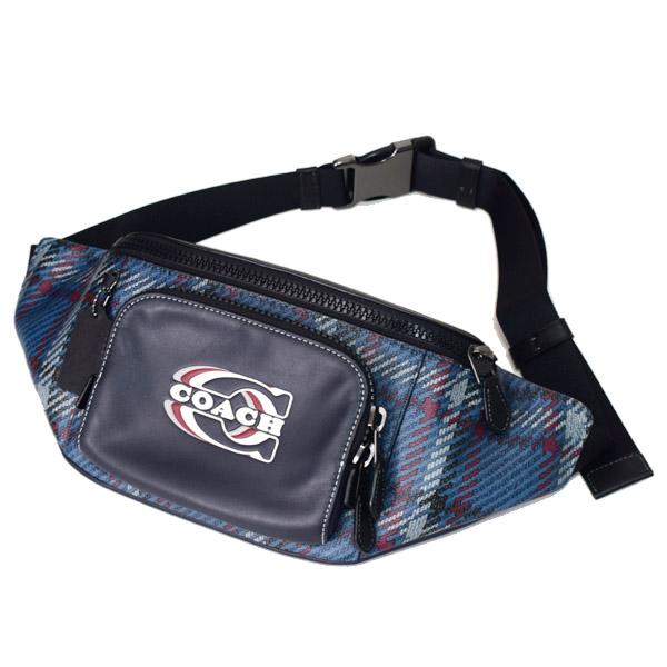 COACH（コーチ） バッグ レザー チェック ロゴ トラック ベルトバッグ