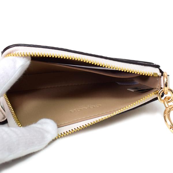 COACH（コーチ） コインケース ぺブルレザー キーリング付き L字