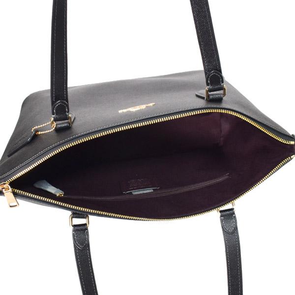 COACH ビジネスバッグ トートバッグ　黒 クロスグレインレザー COACH コーチ バッグ クロスグレインレザー ロゴ ギャラリー