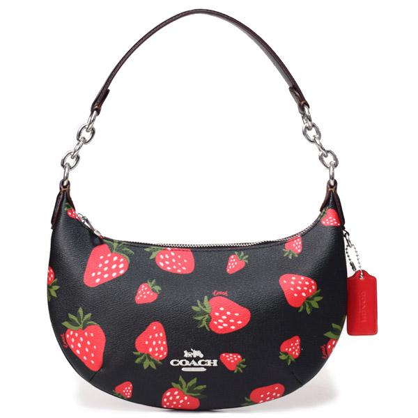 COACH コーチ バッグ レザー ストロベリー 苺 プリント ペイトン  