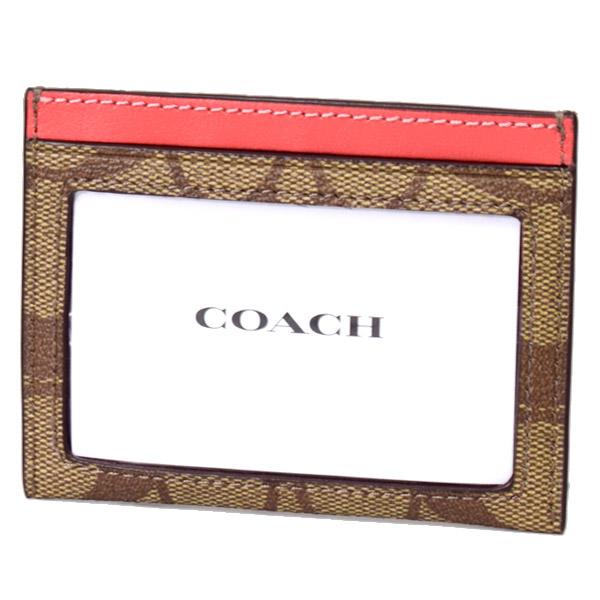 コーチ カードケース COACH コーティングキャンバス レザー 