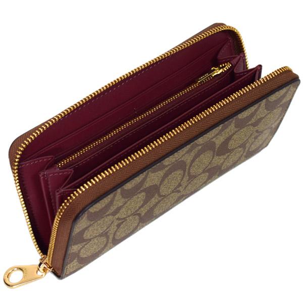 COACH（コーチ） 長財布 コーティングキャンバス レザー シグネチャー