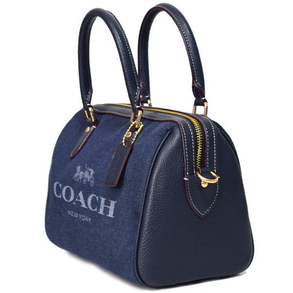 COACH（コーチ） バッグ デニム レザー ローワン サッチェル ロゴ 2WAY