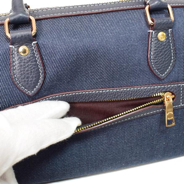 COACH 2点セット COACH（コーチ） バッグ デニム レザー ローワン サッチェル ロゴ 2WAY