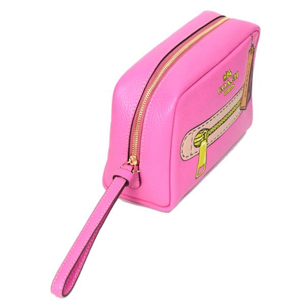 COACH（コーチ） コスメポーチ ぺブルレザー デンプシー ボクシー 