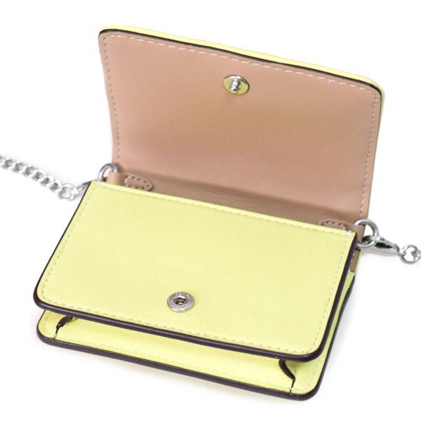 COACH（コーチ） 財布 レザー キルティング チェーン ミニ ウォレット