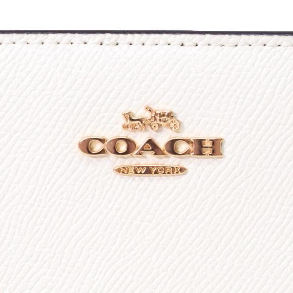 COACH コーチ 長財布 クロスグレインレザー ロゴ スリム ジップ