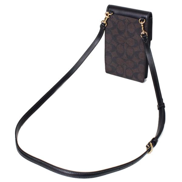 COACH（コーチ） スマホショルダー コーティングキャンバス レザー 